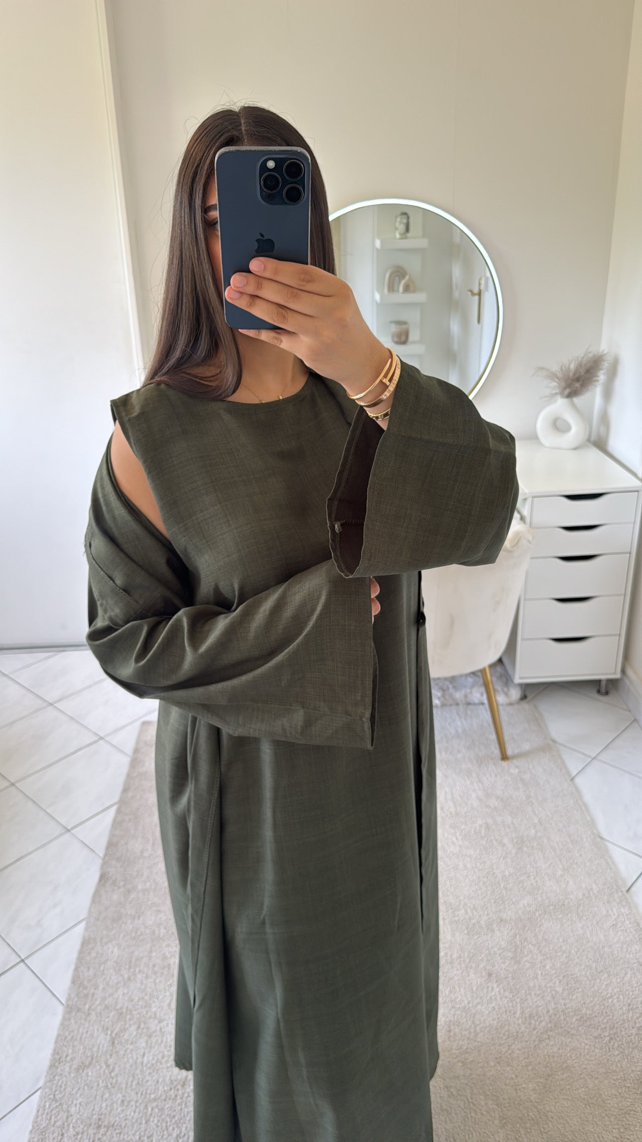 Ensemble robe vert foncé 2 pièces