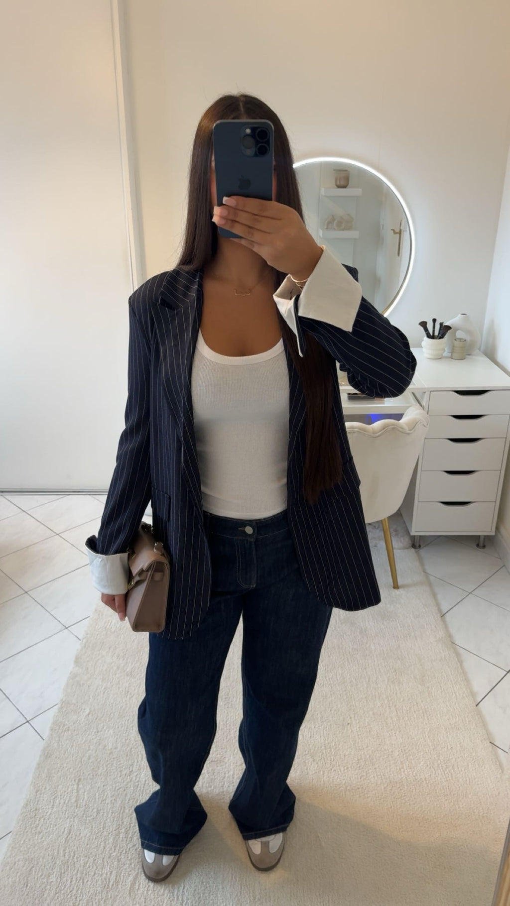 Blazer à rayure bleu