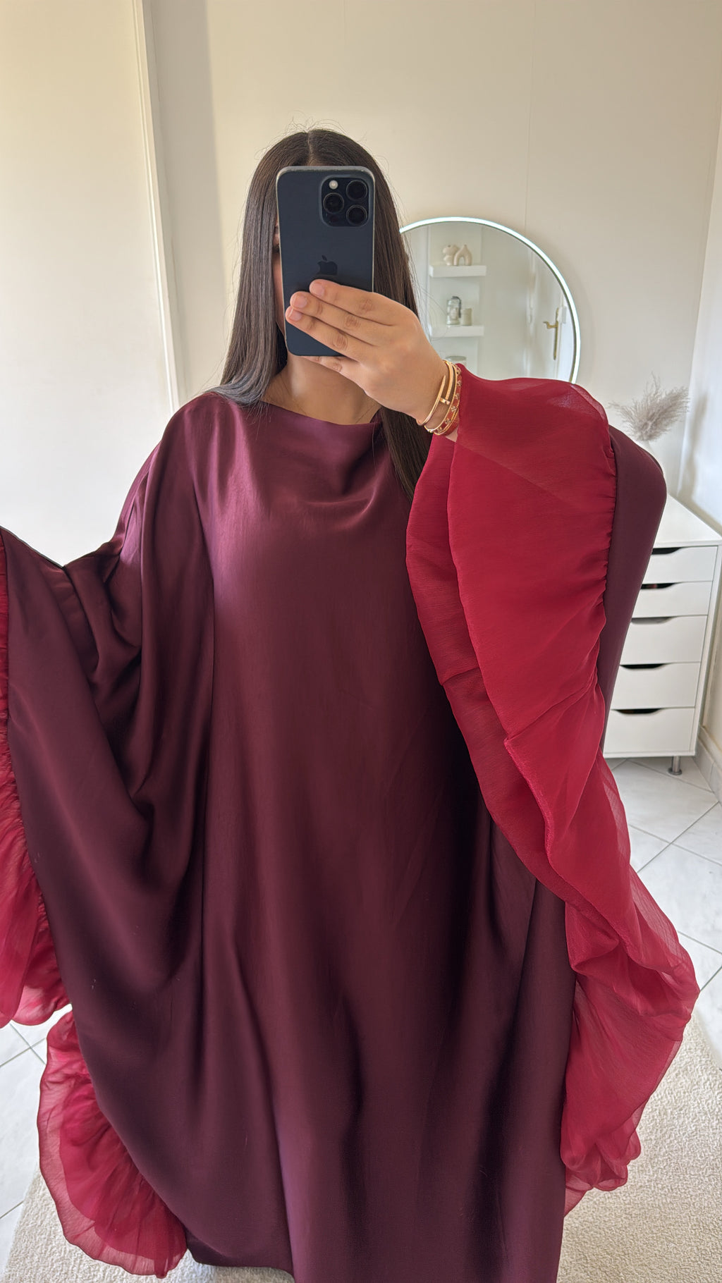 Robe yasmine bordeaux