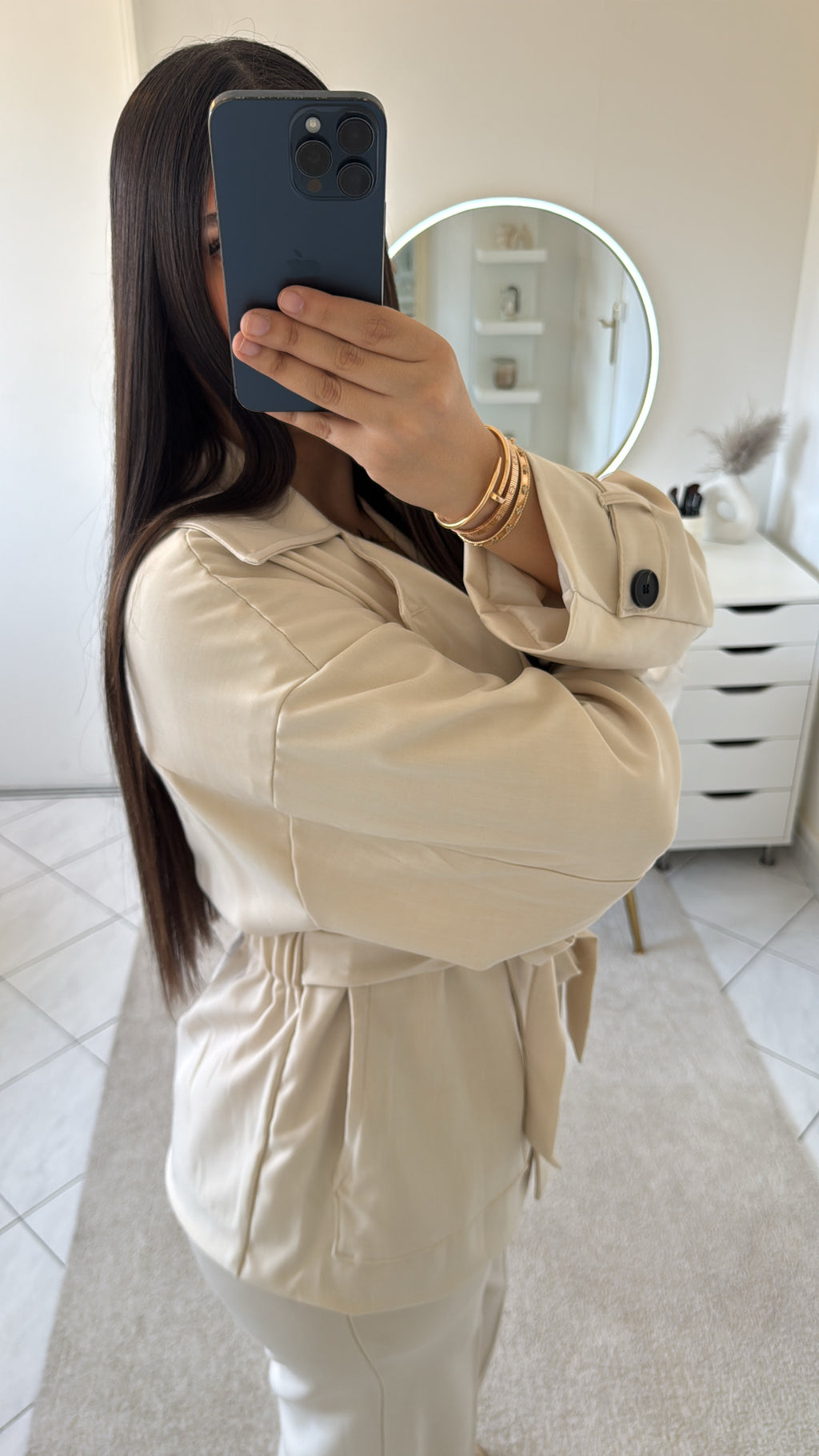 Trench court beige