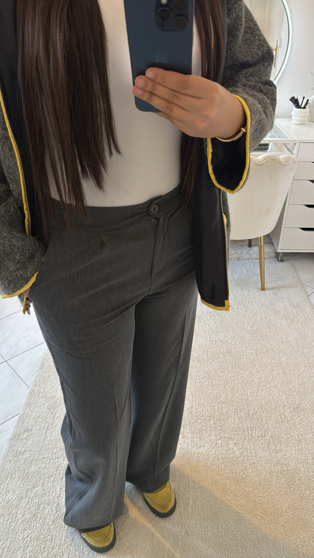 Pantalon à pince gris