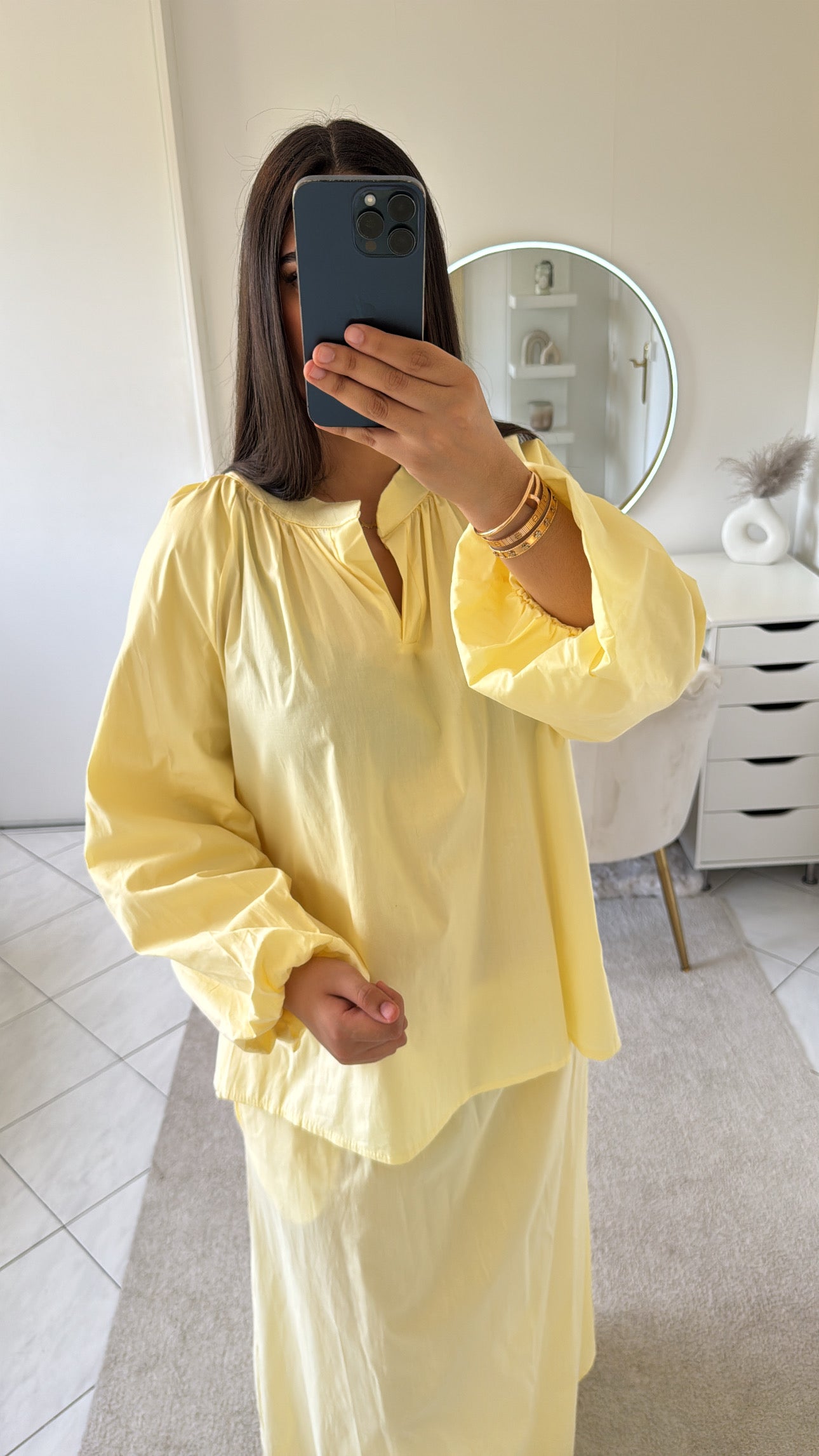Ensemble jupe jaune