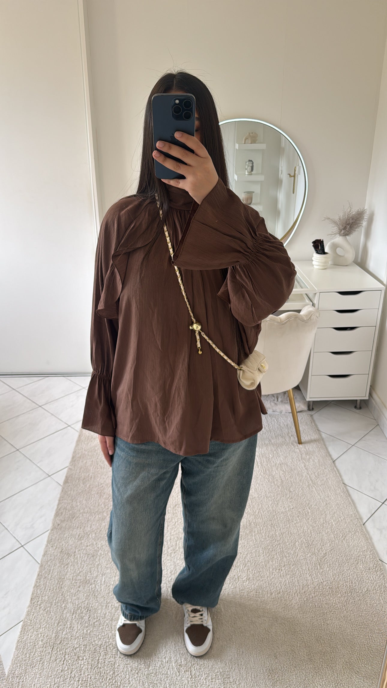 Haut fluide marron