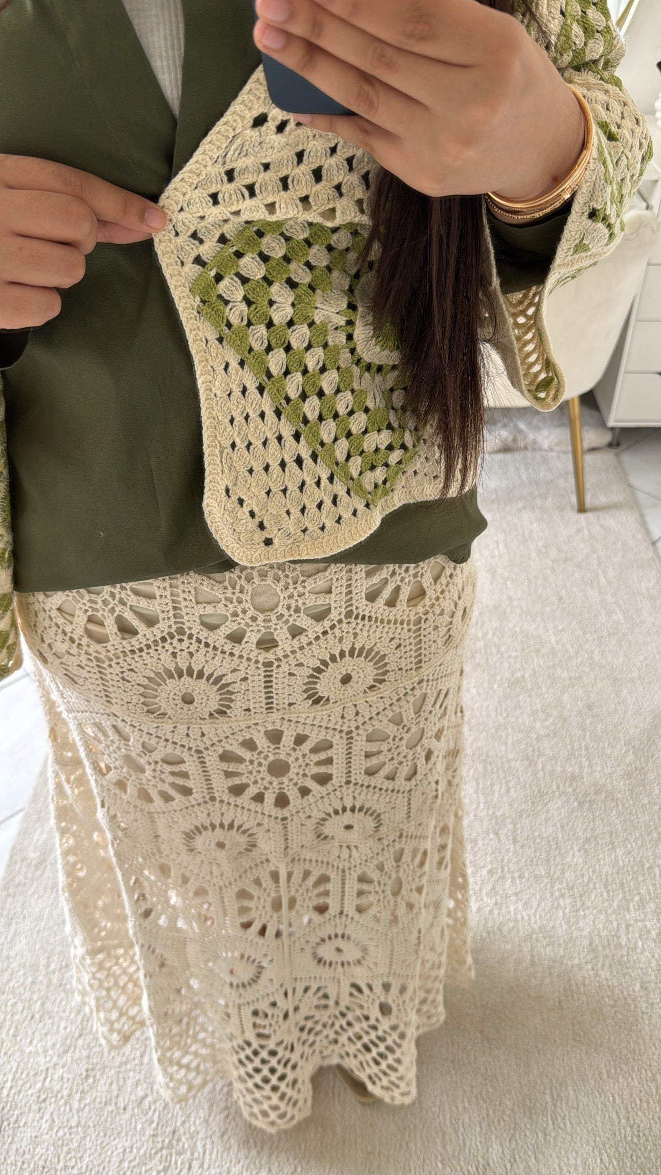 Jupe beige