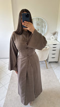 Ensemble robe taupe 2 pièces