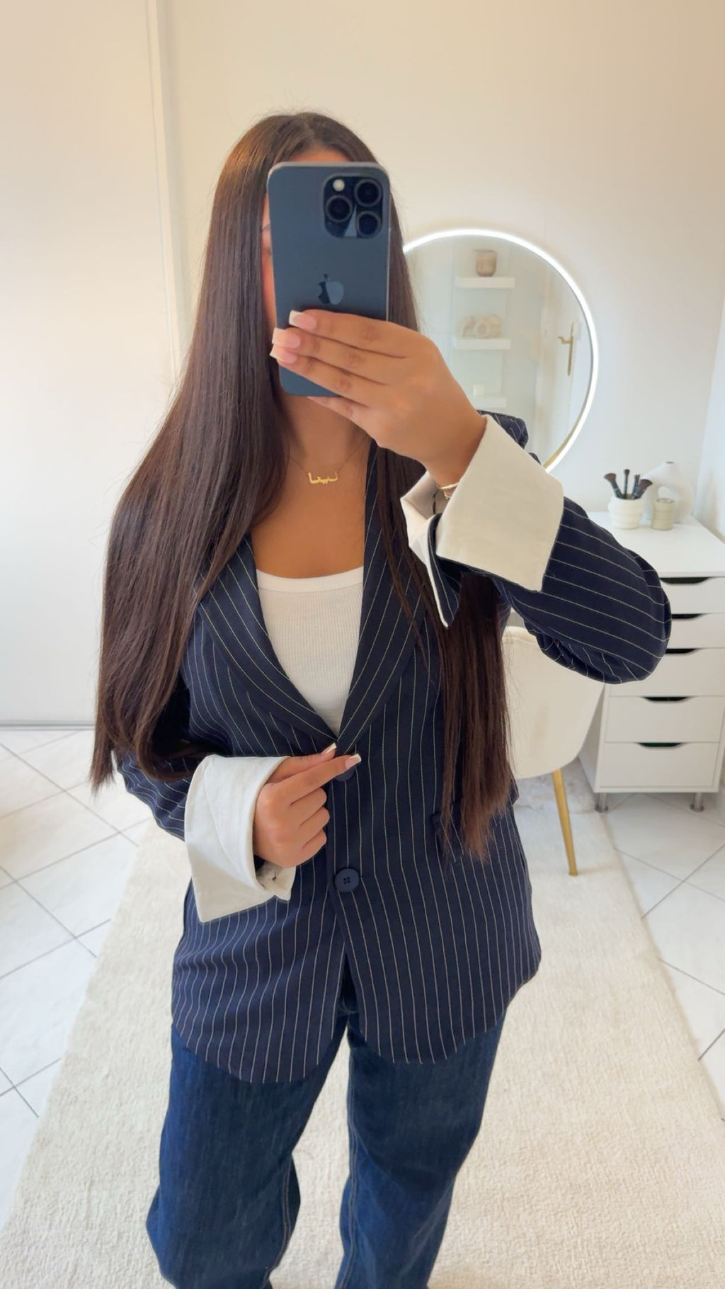 Blazer à rayure bleu