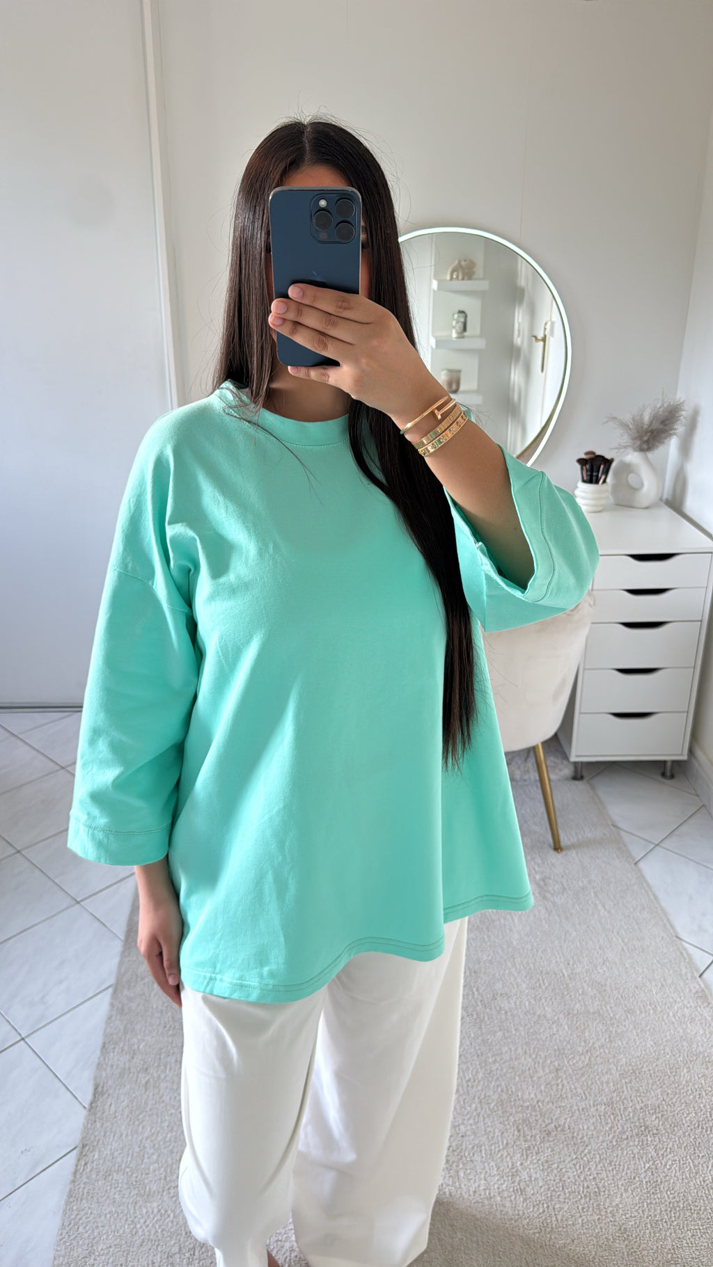 T-shirt turquoise