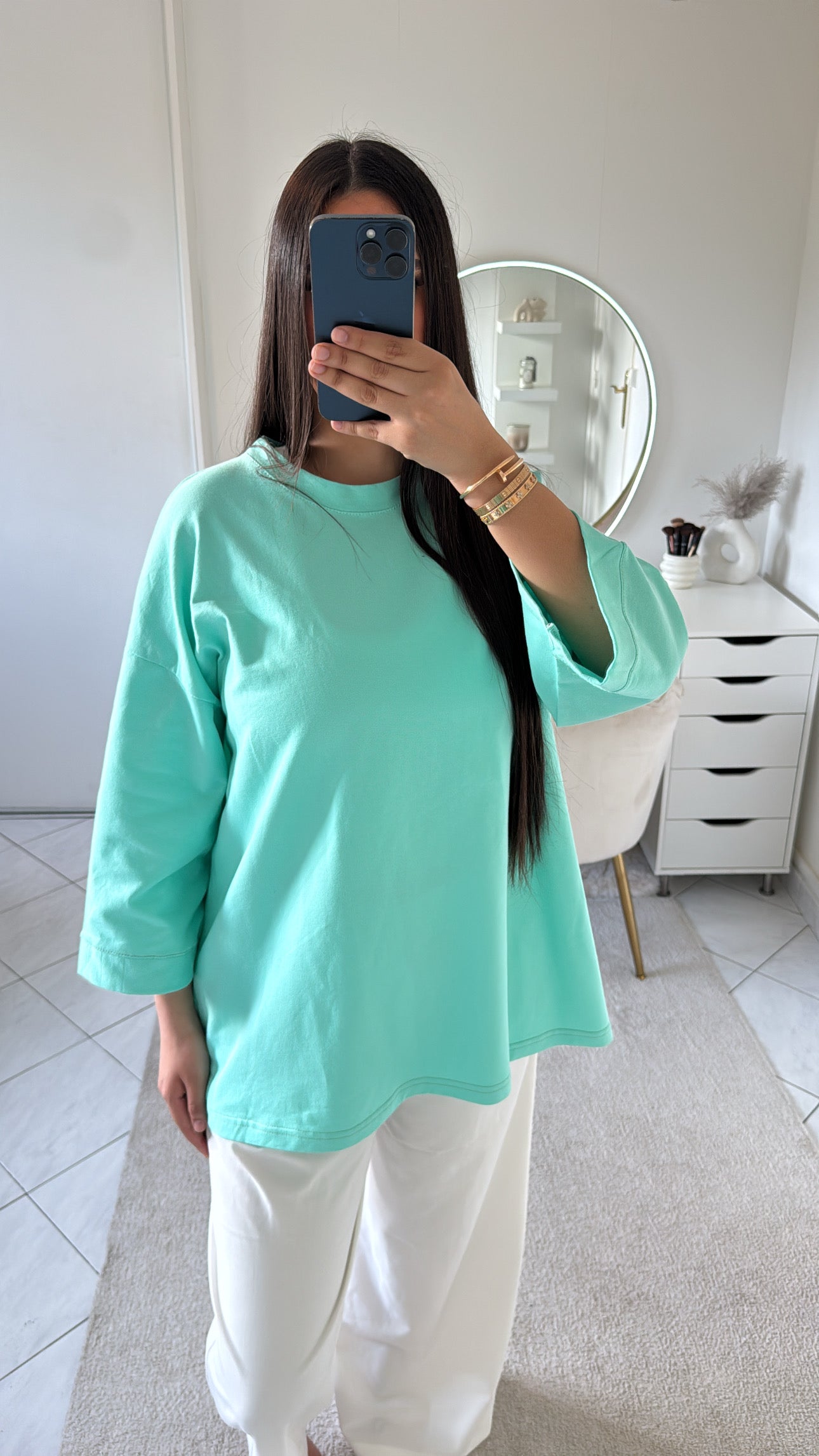 T-shirt turquoise