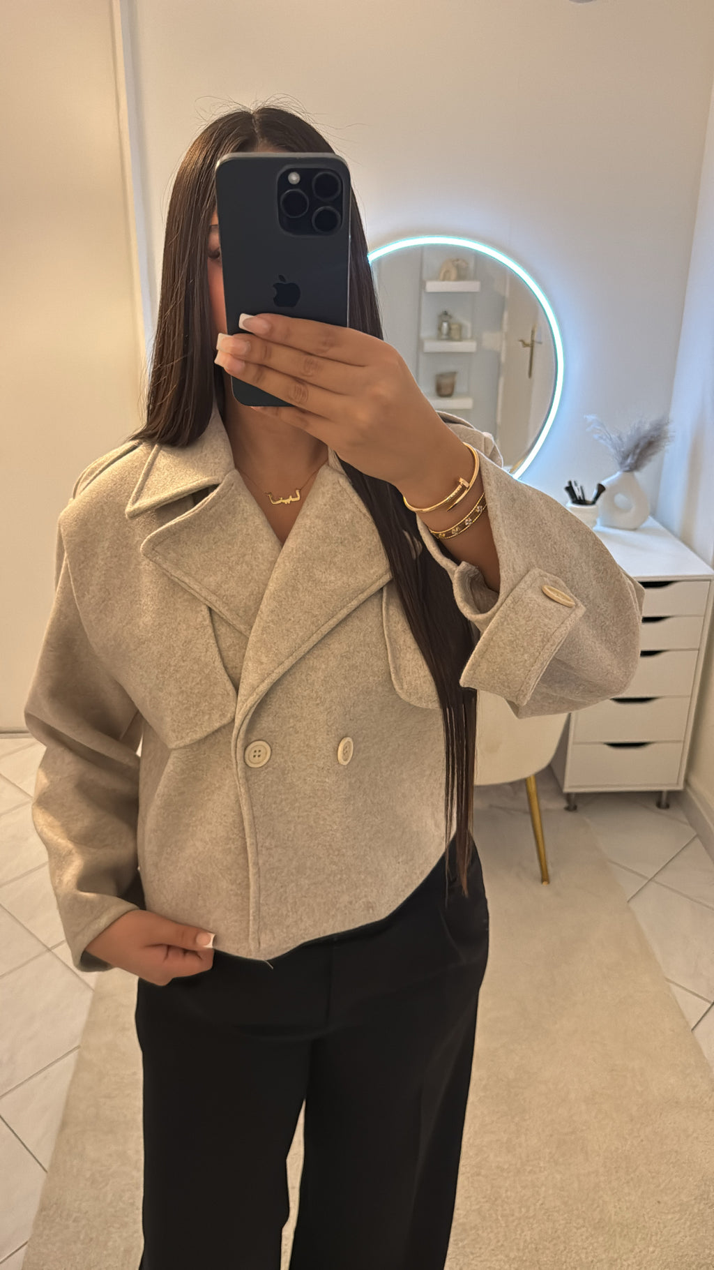 Veste courte beige