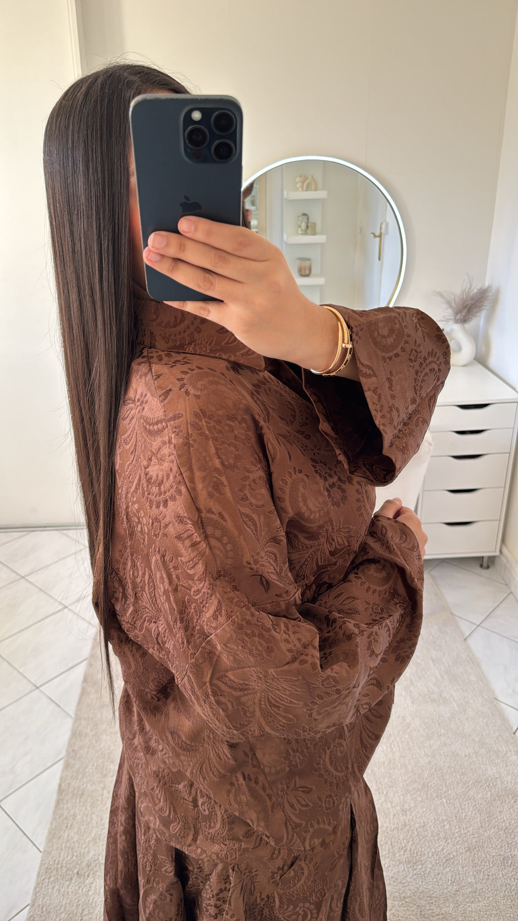 Ensemble melya choco (chemise+jupe)