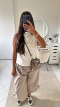 Pantacourt taupe