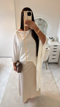 Jupe en satin beige