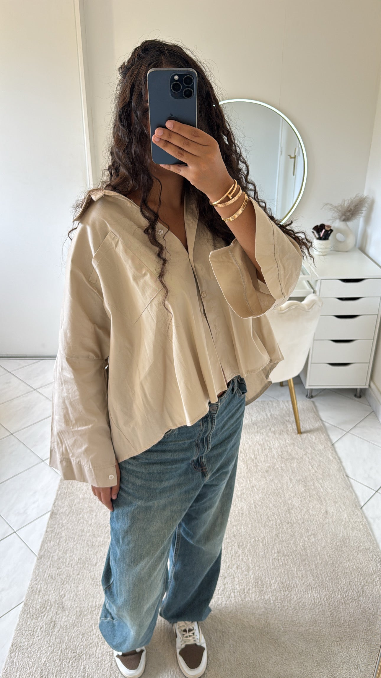 Chemise beige