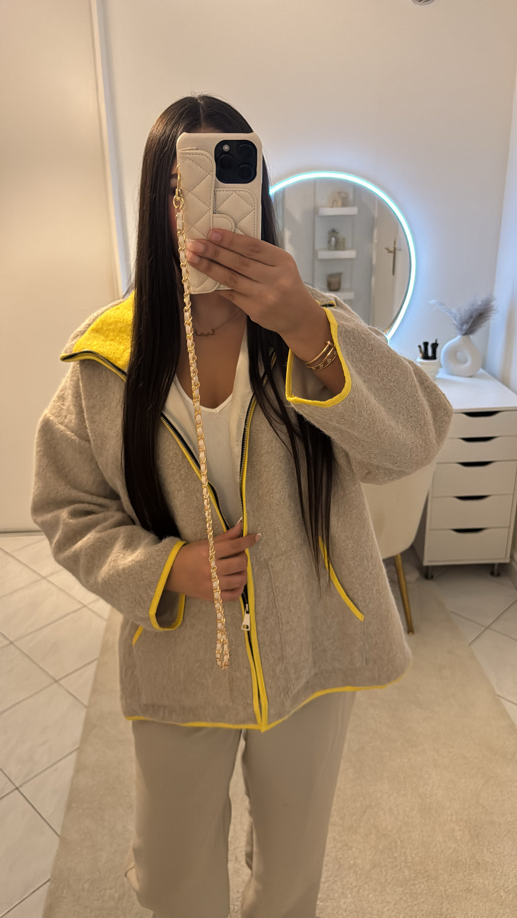 Veste long beige