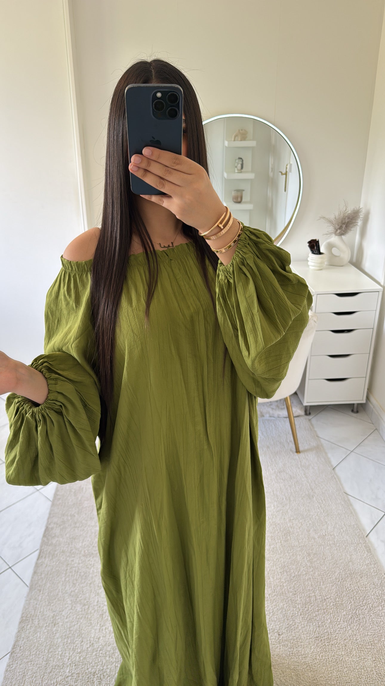 Robe vert olive