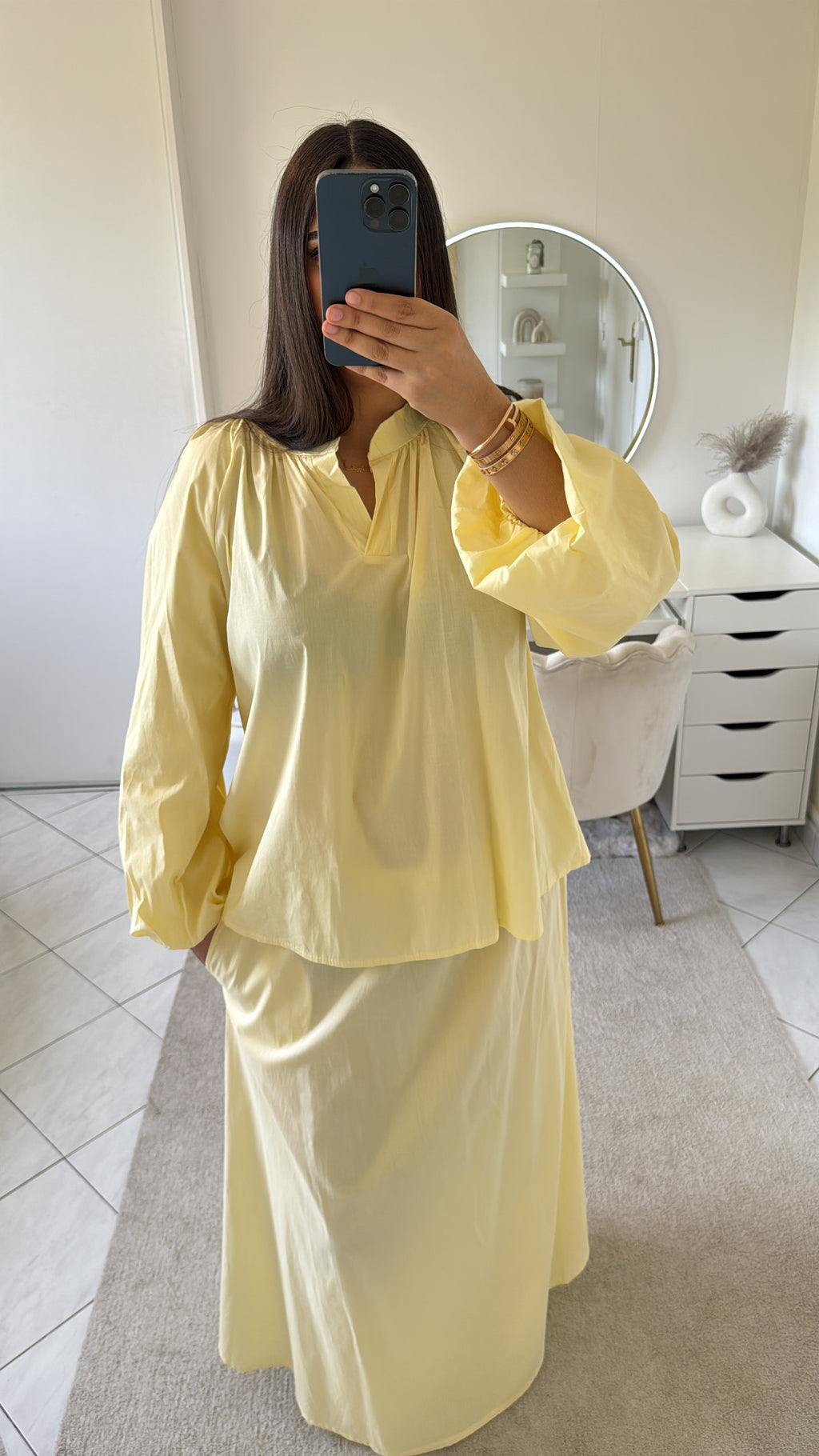 Ensemble jupe jaune