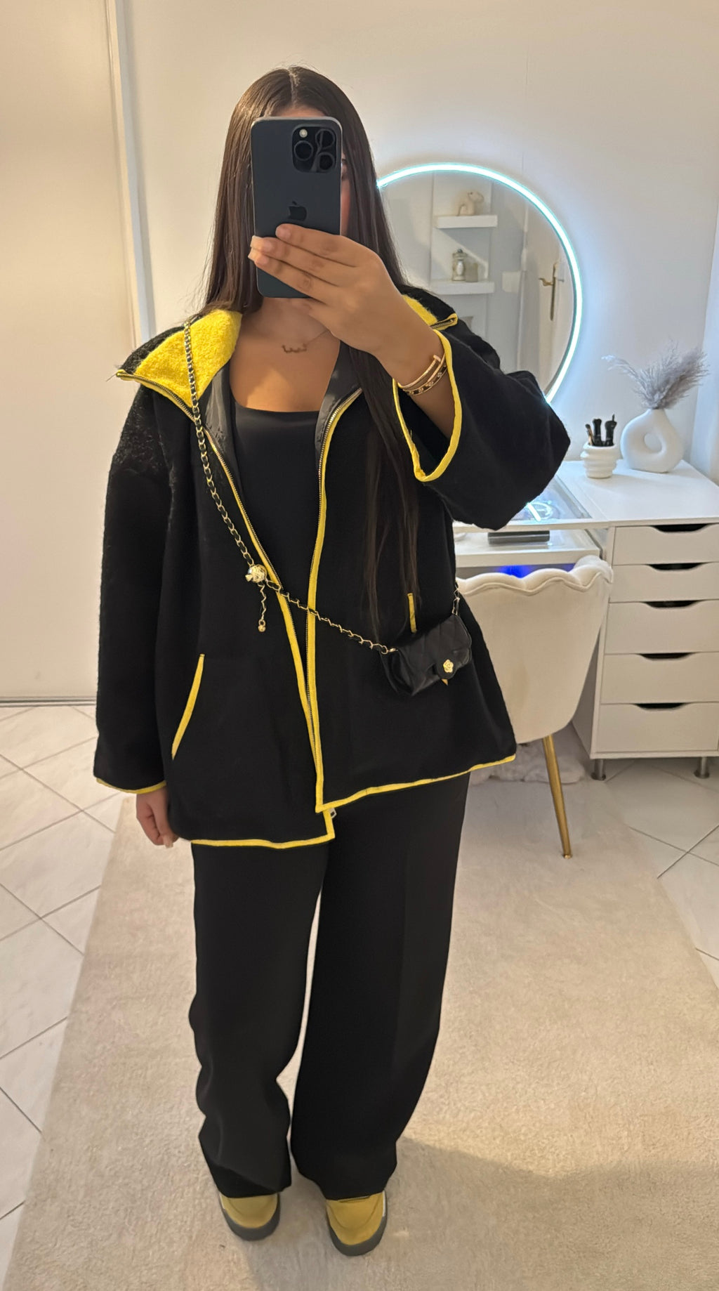 Pantalon à pince noir
