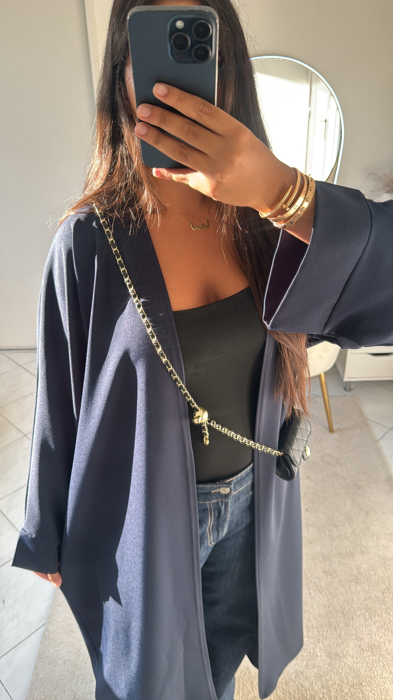 Kimono bleu foncé