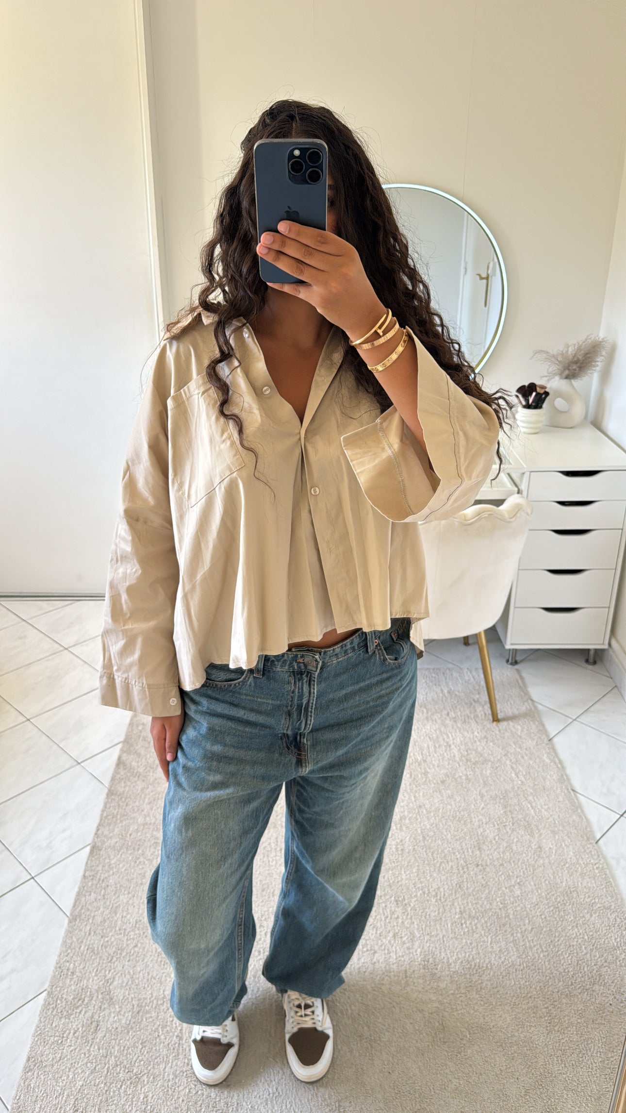 Chemise beige