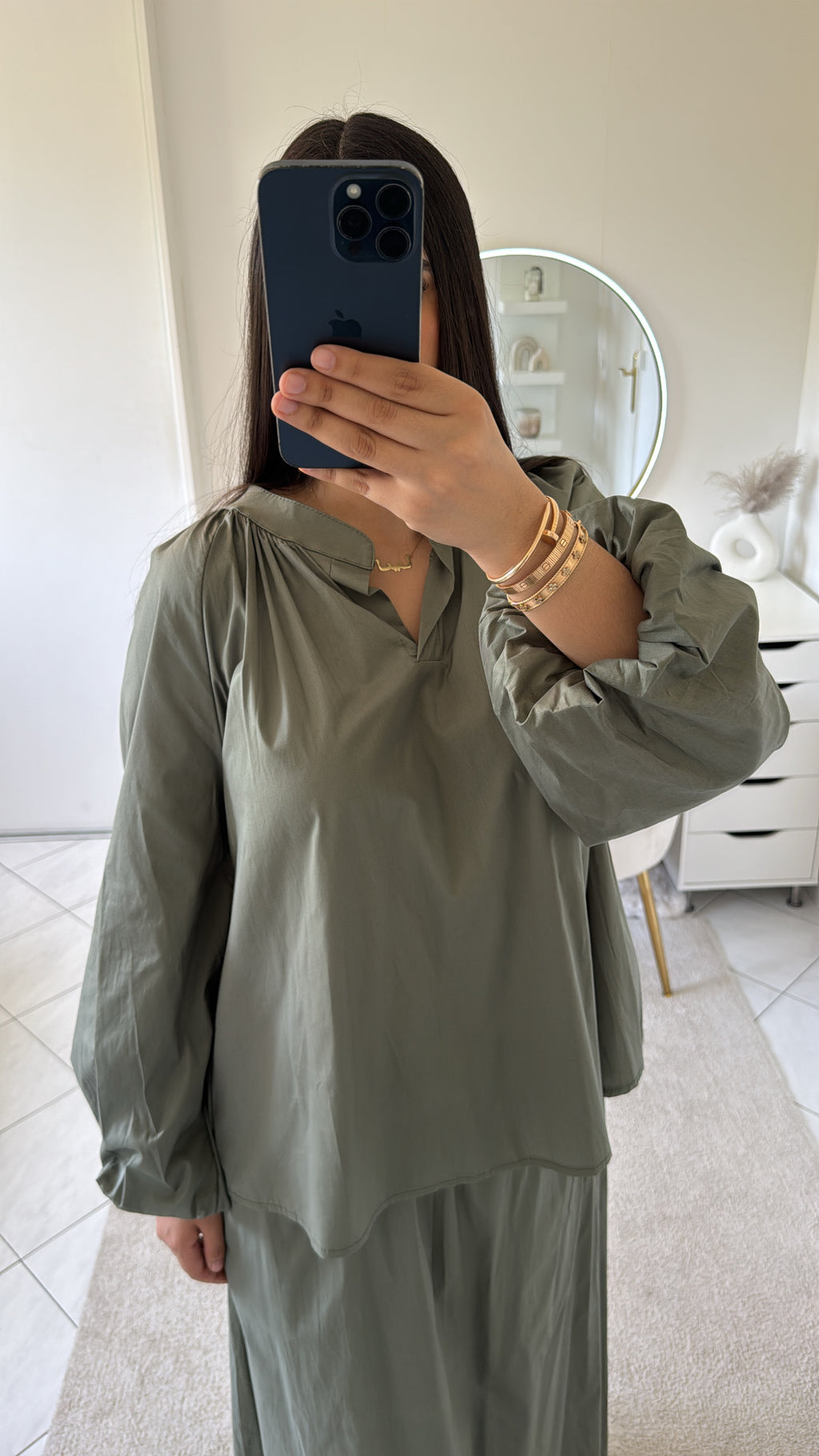 Ensemble jupe kaki