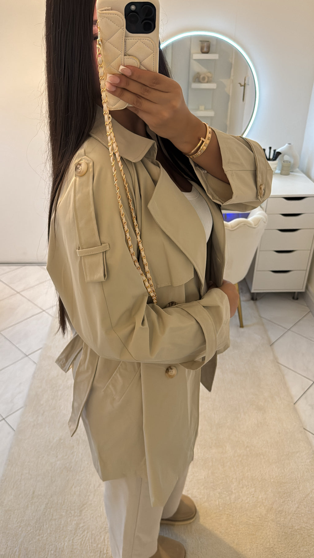 Trench court beige