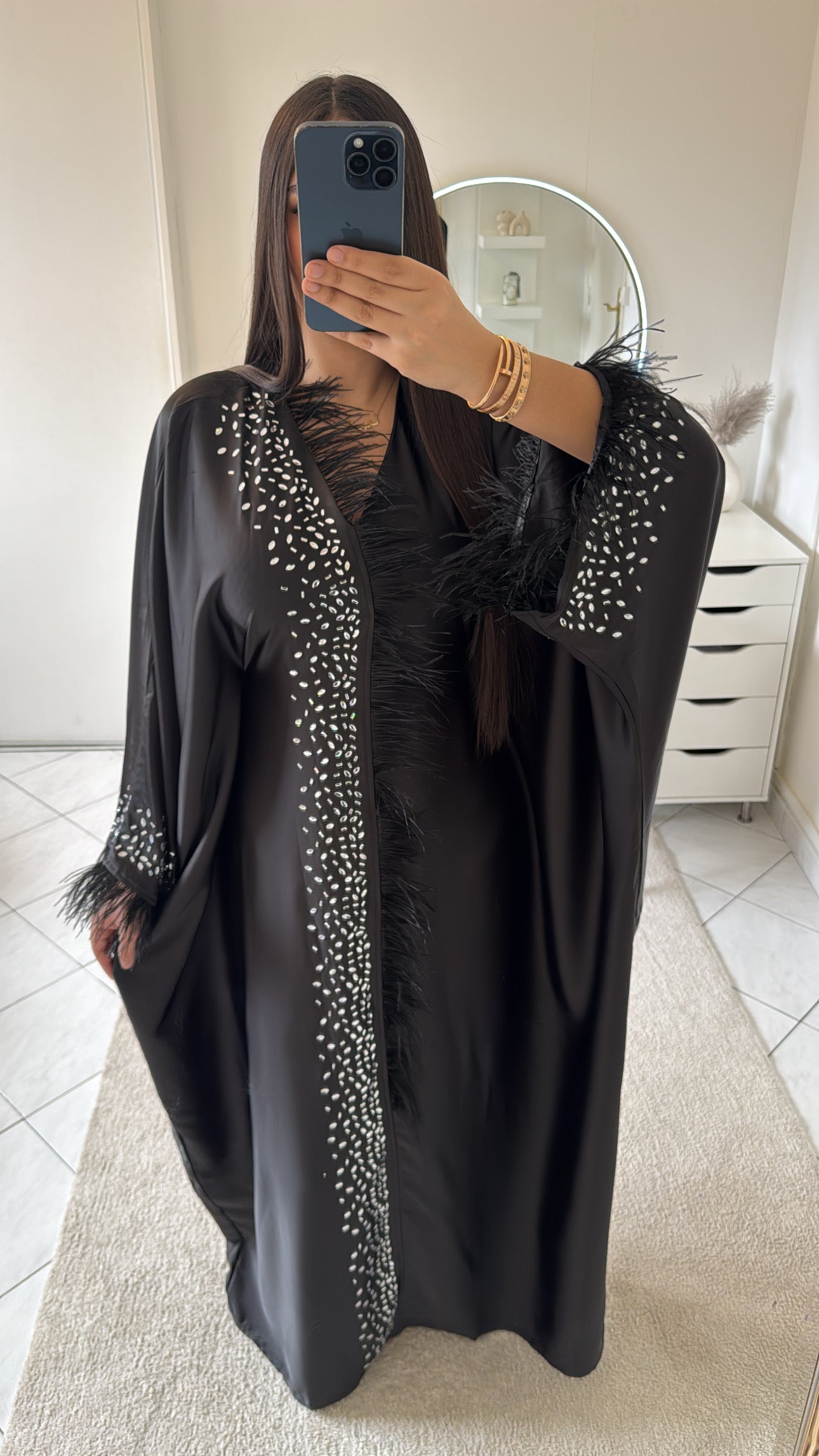 Robe à plume noir
