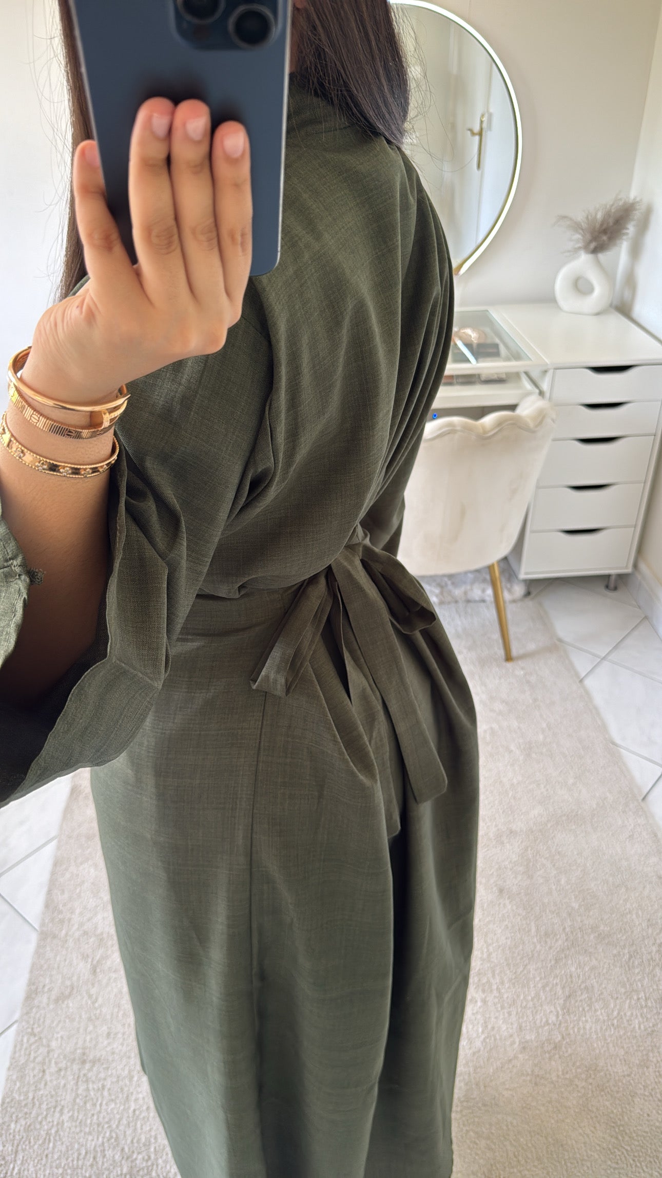 Ensemble robe vert foncé 2 pièces