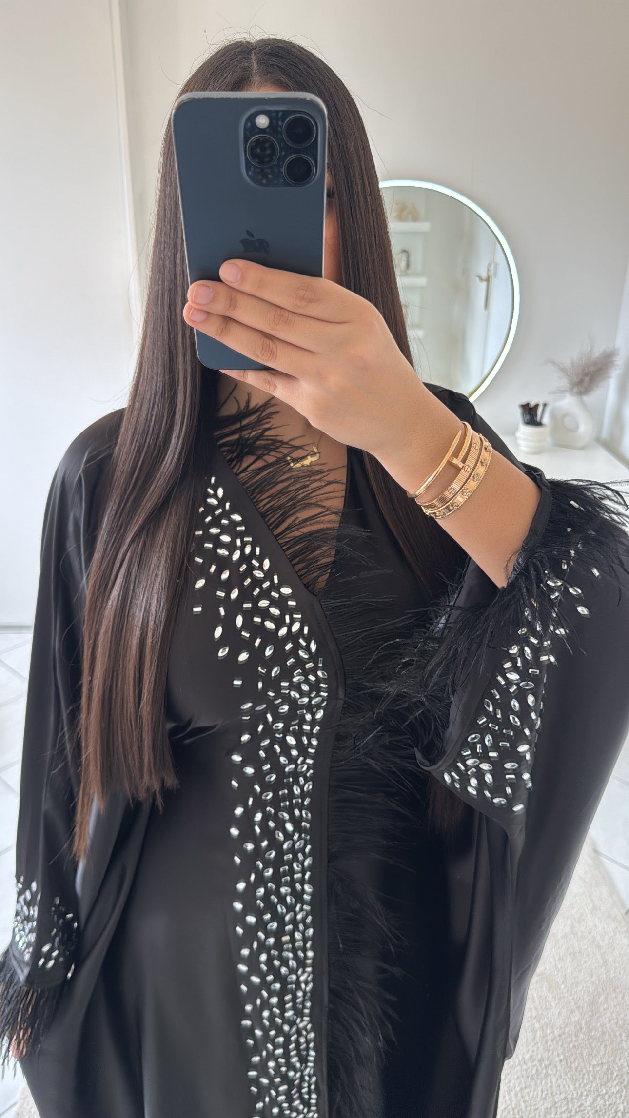Robe à plume noir