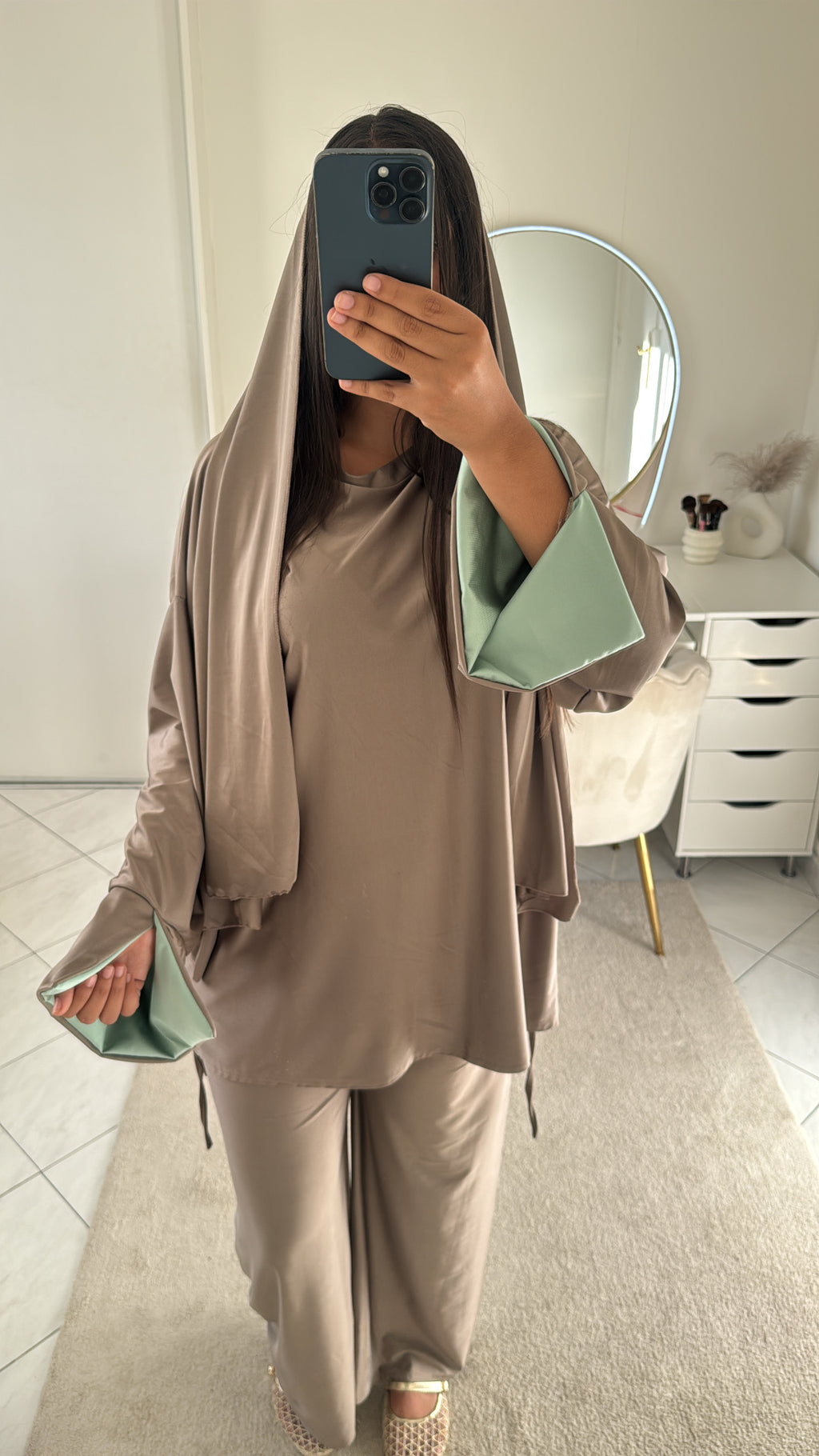 Burkini 3 pièces taupe