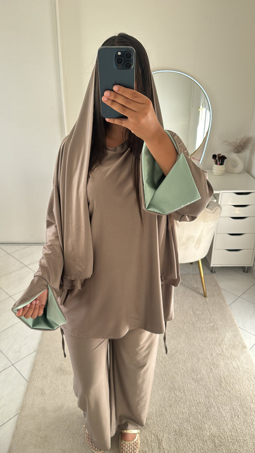 Burkini 3 pièces taupe