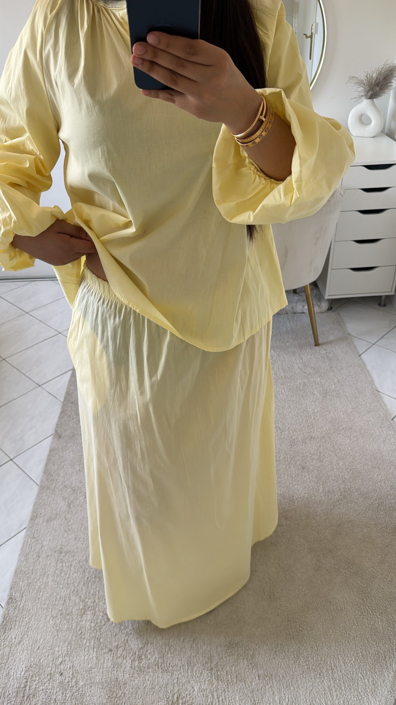 Ensemble jupe jaune