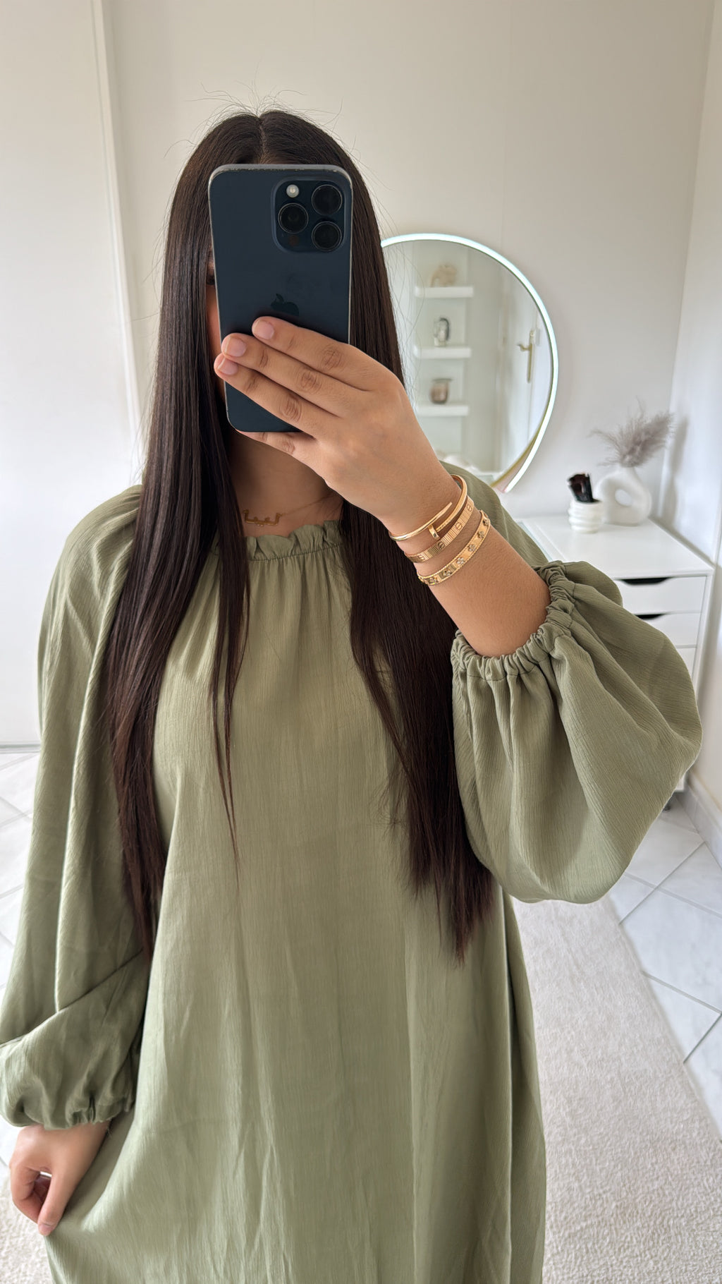 Robe vert kaki