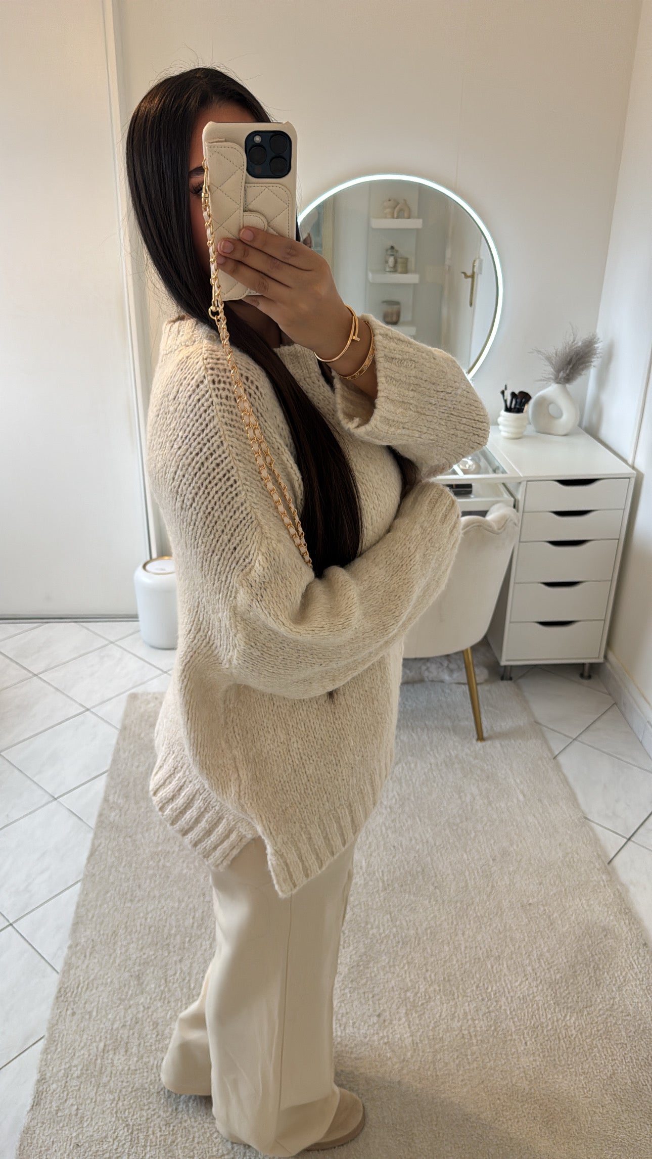 Pull beige clair