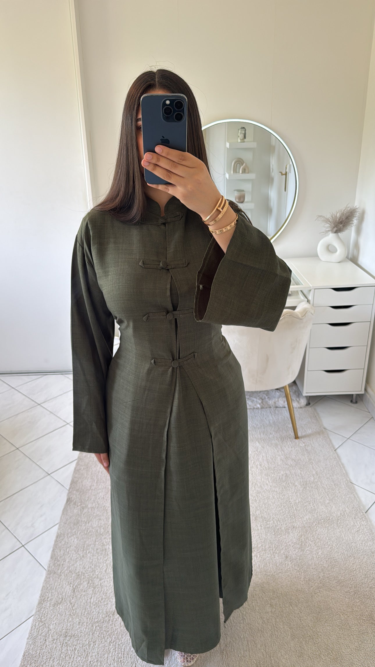 Ensemble robe vert foncé 2 pièces