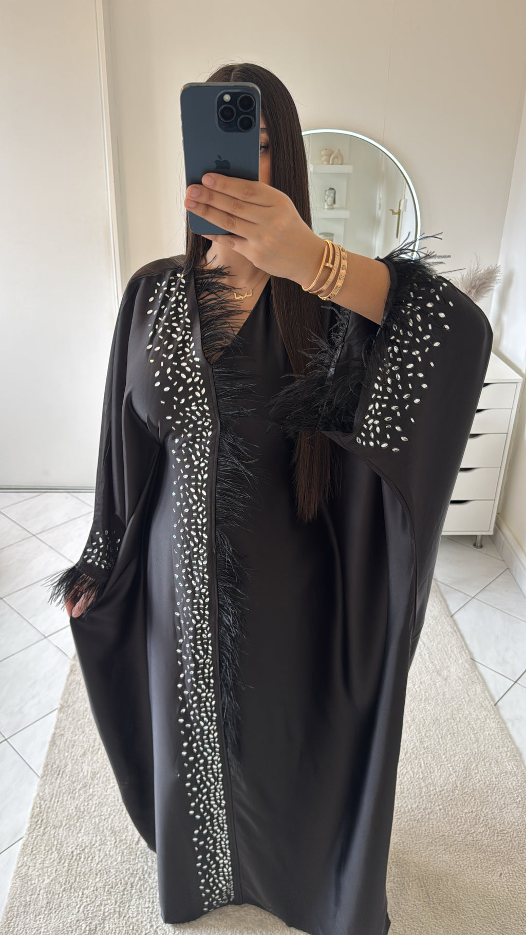 Robe à plume noir