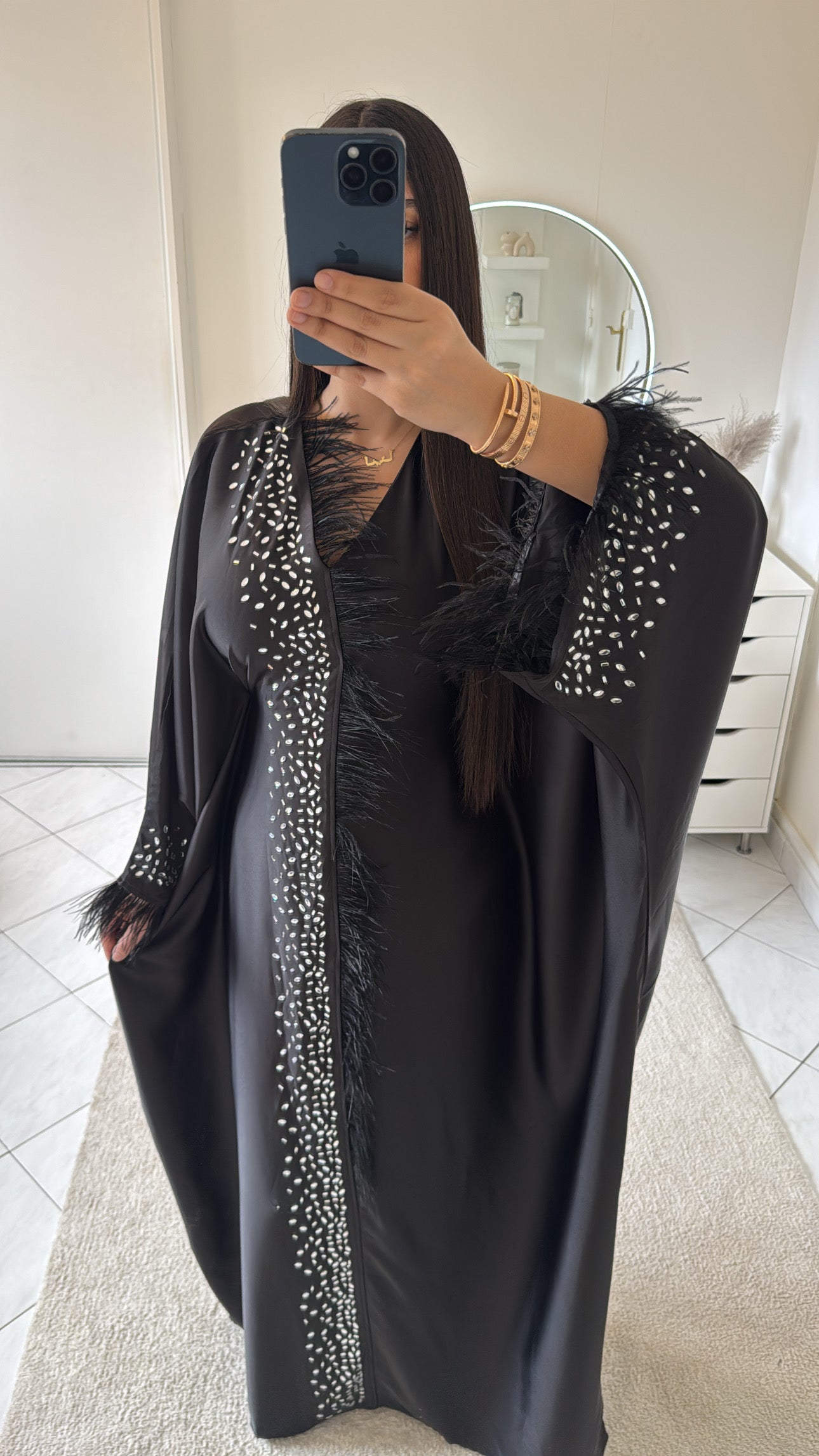 Robe à plume noir