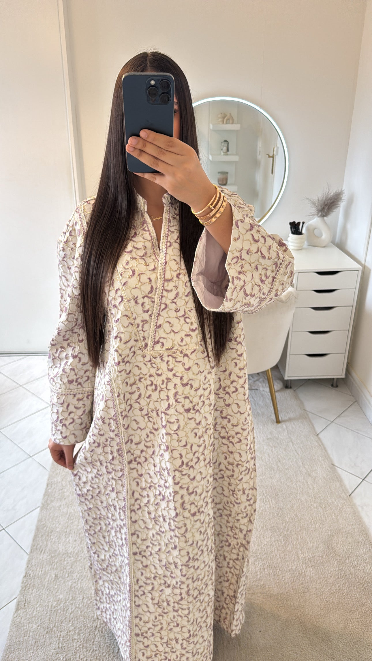 Robe gandoura violet
