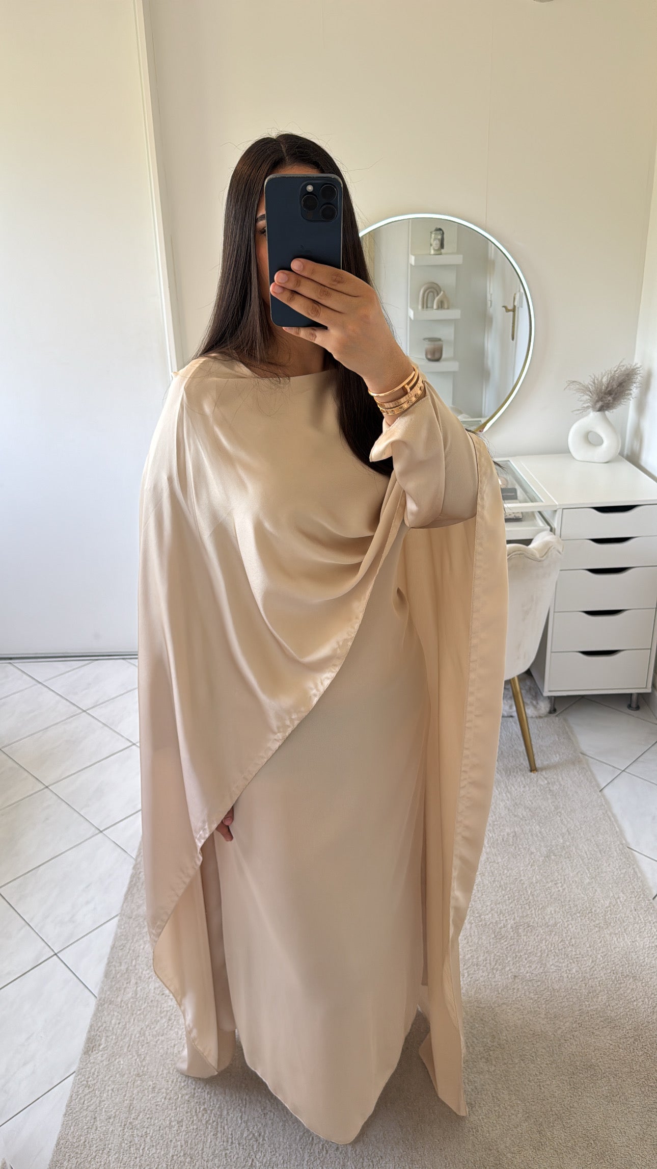 Robe fluide beige
