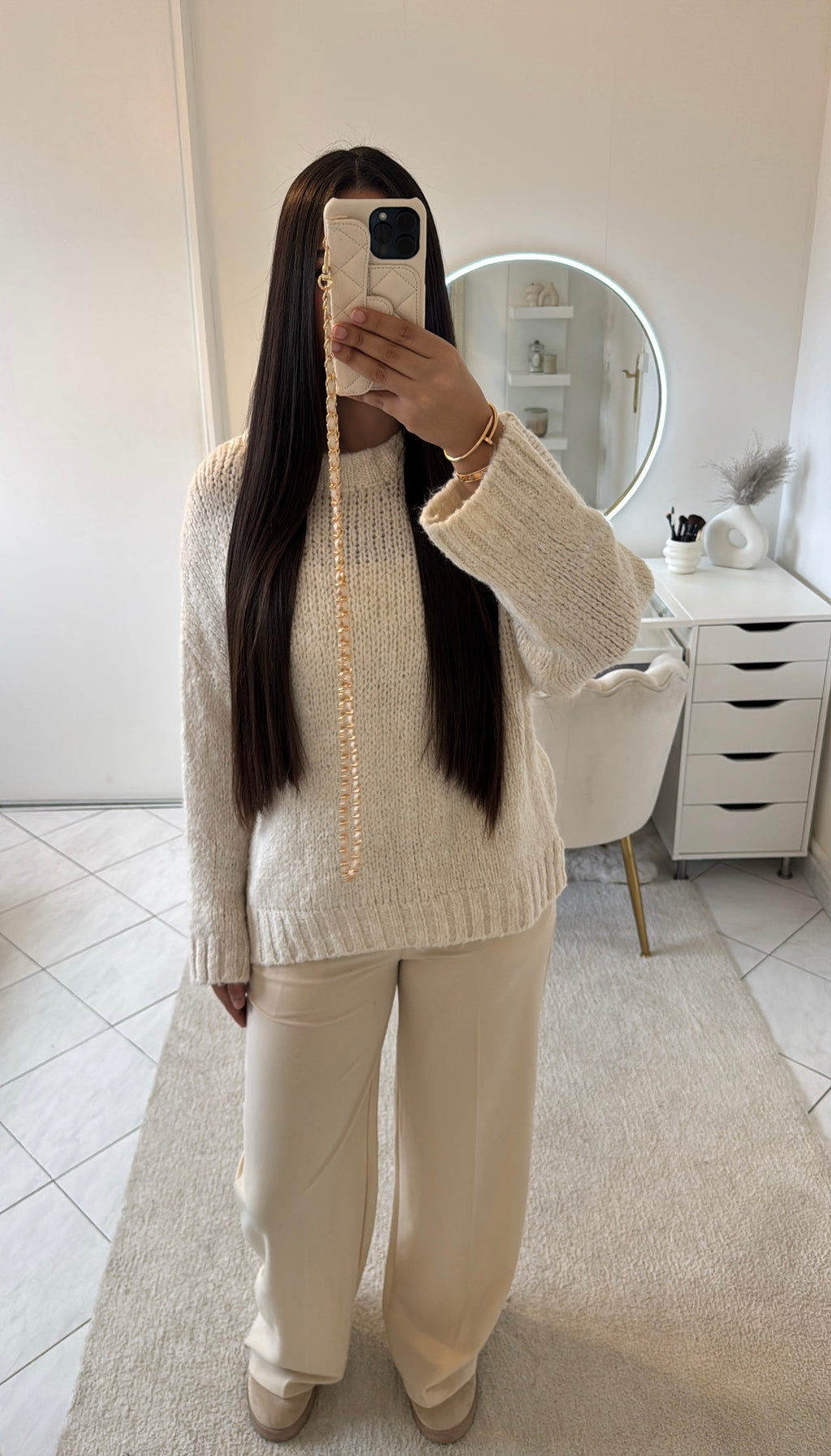 Pull beige clair