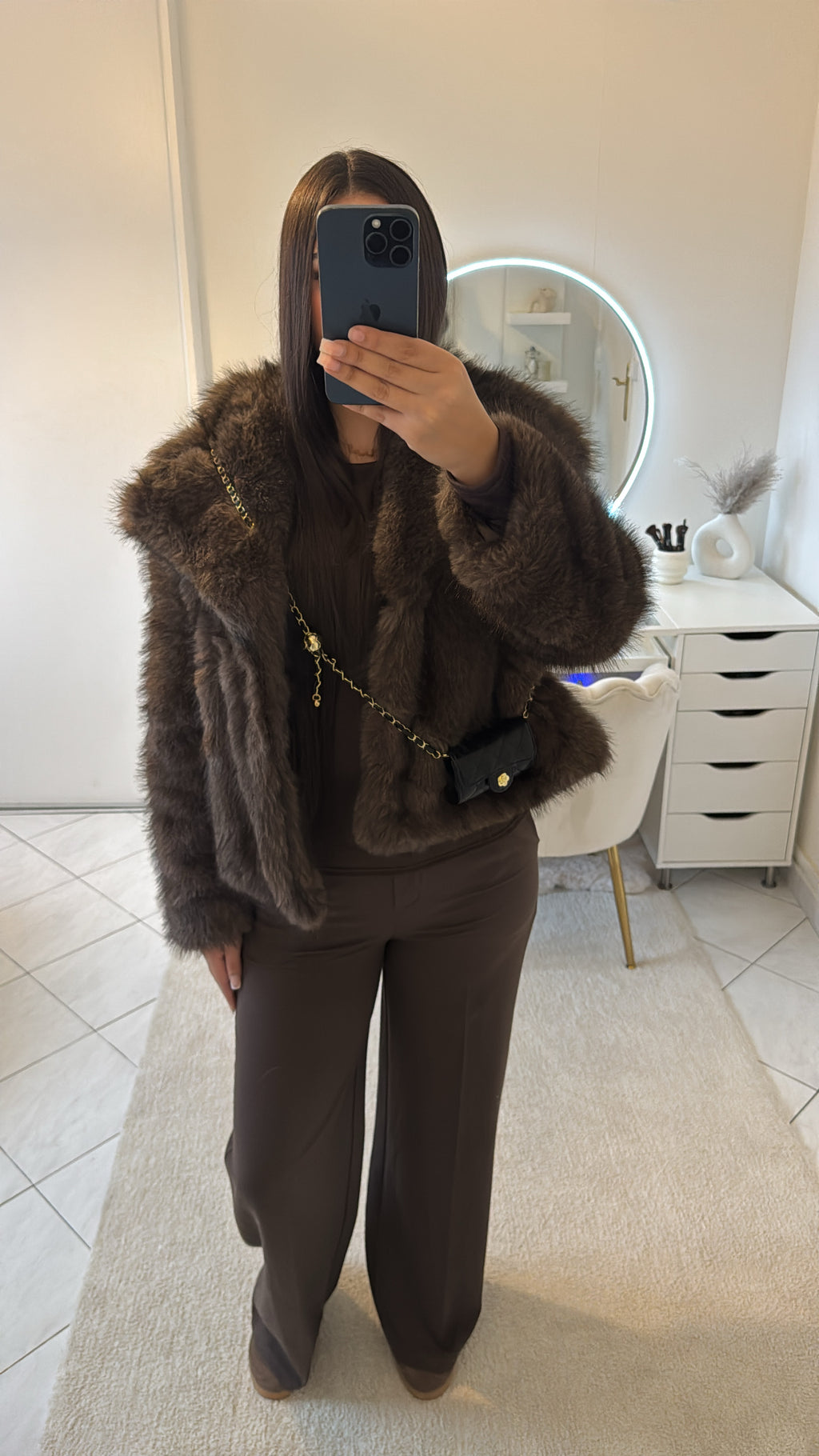 Pantalon à pince marron