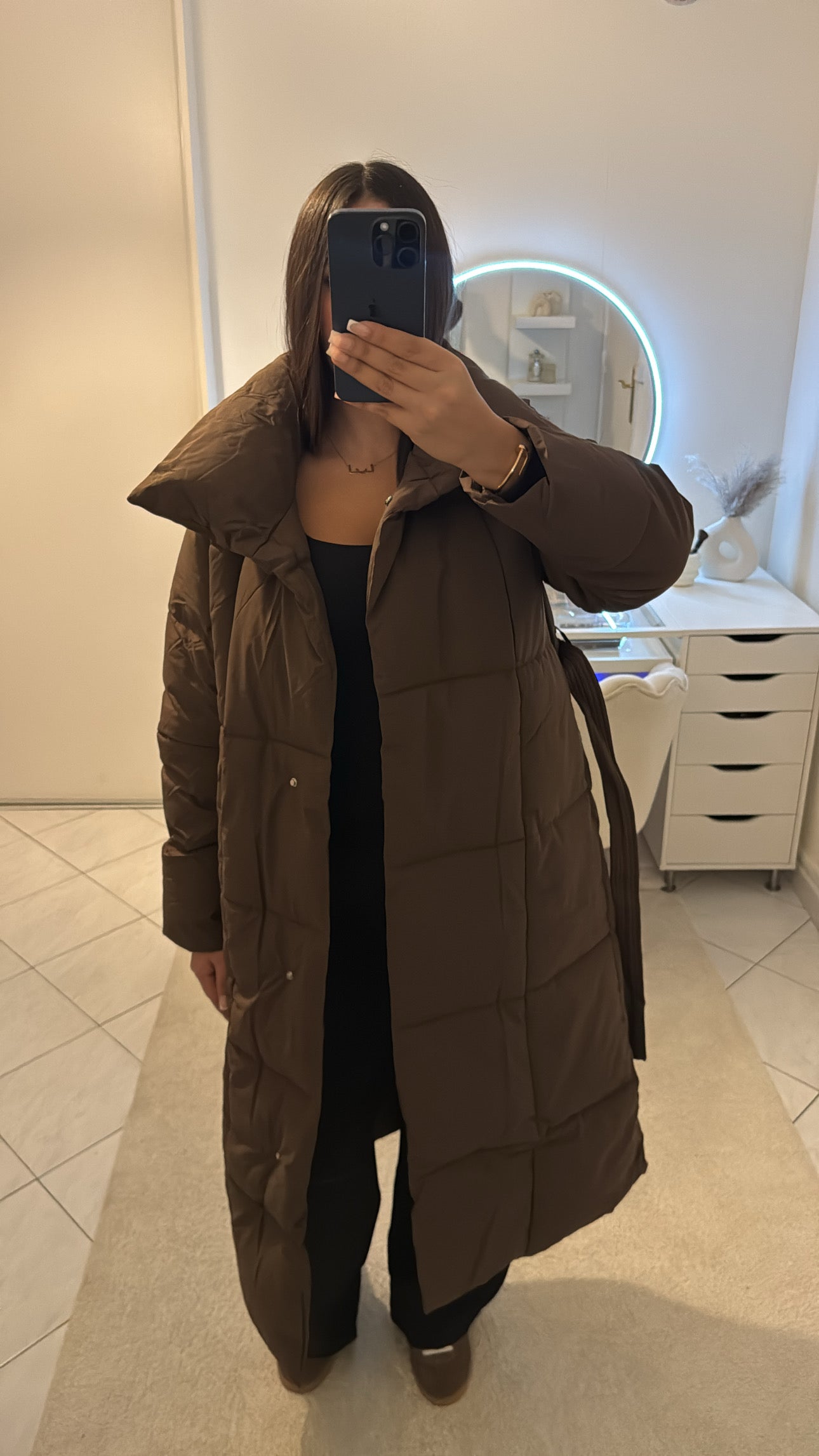 Manteau long marron