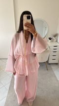 Ensemble pantalon et veste rose bb