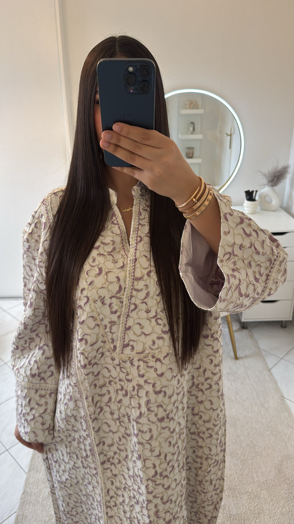 Robe gandoura violet