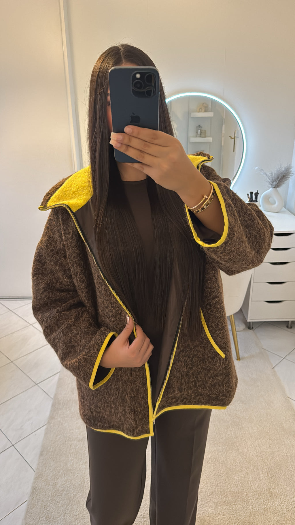 Veste long marron