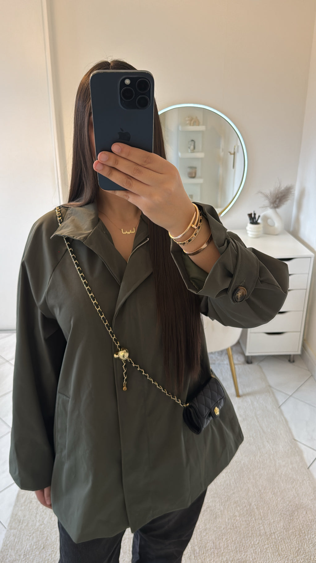 Trench kaki
