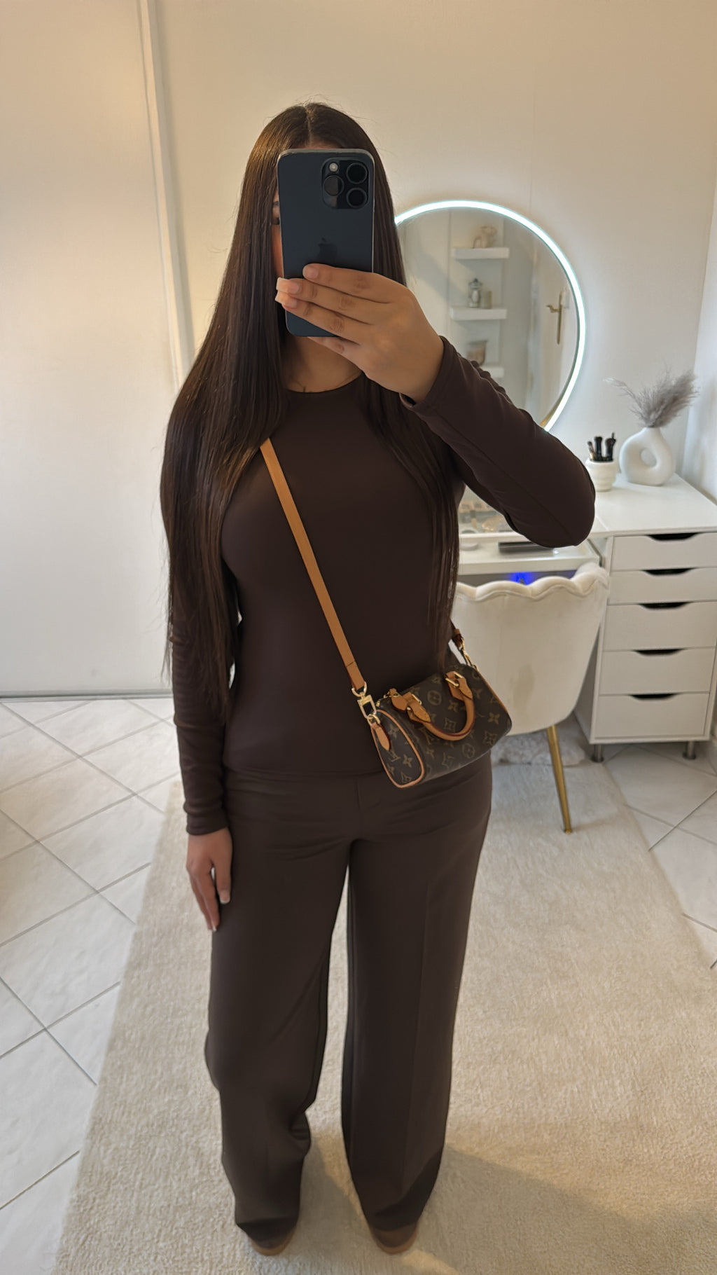 Pantalon à pince marron