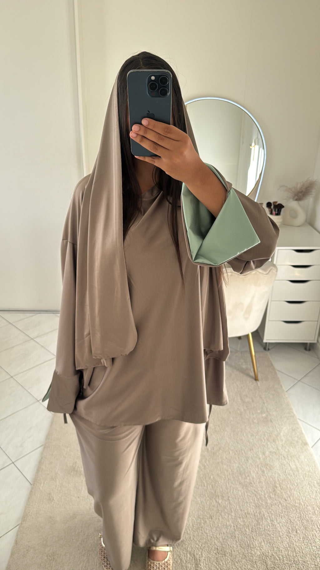 Burkini 3 pièces taupe