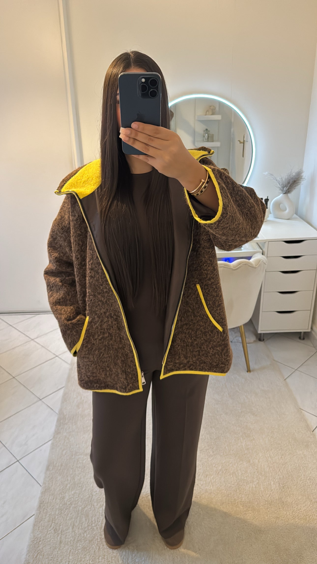 Veste long marron