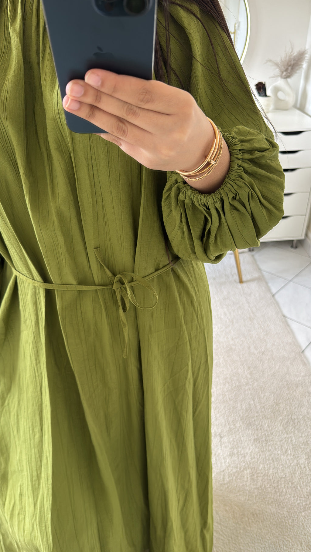 Robe vert olive