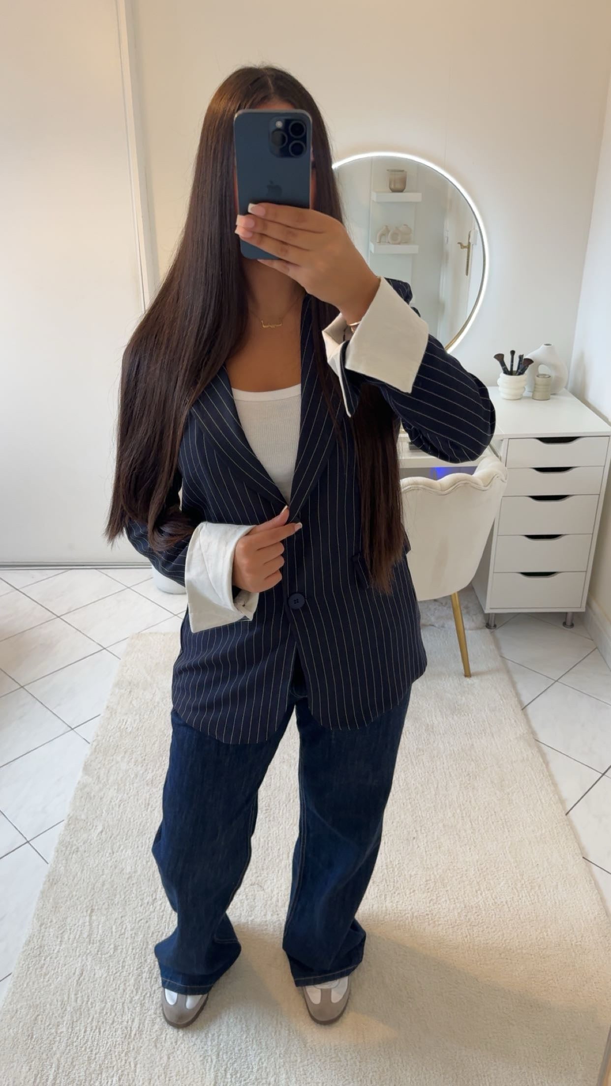 Blazer à rayure bleu
